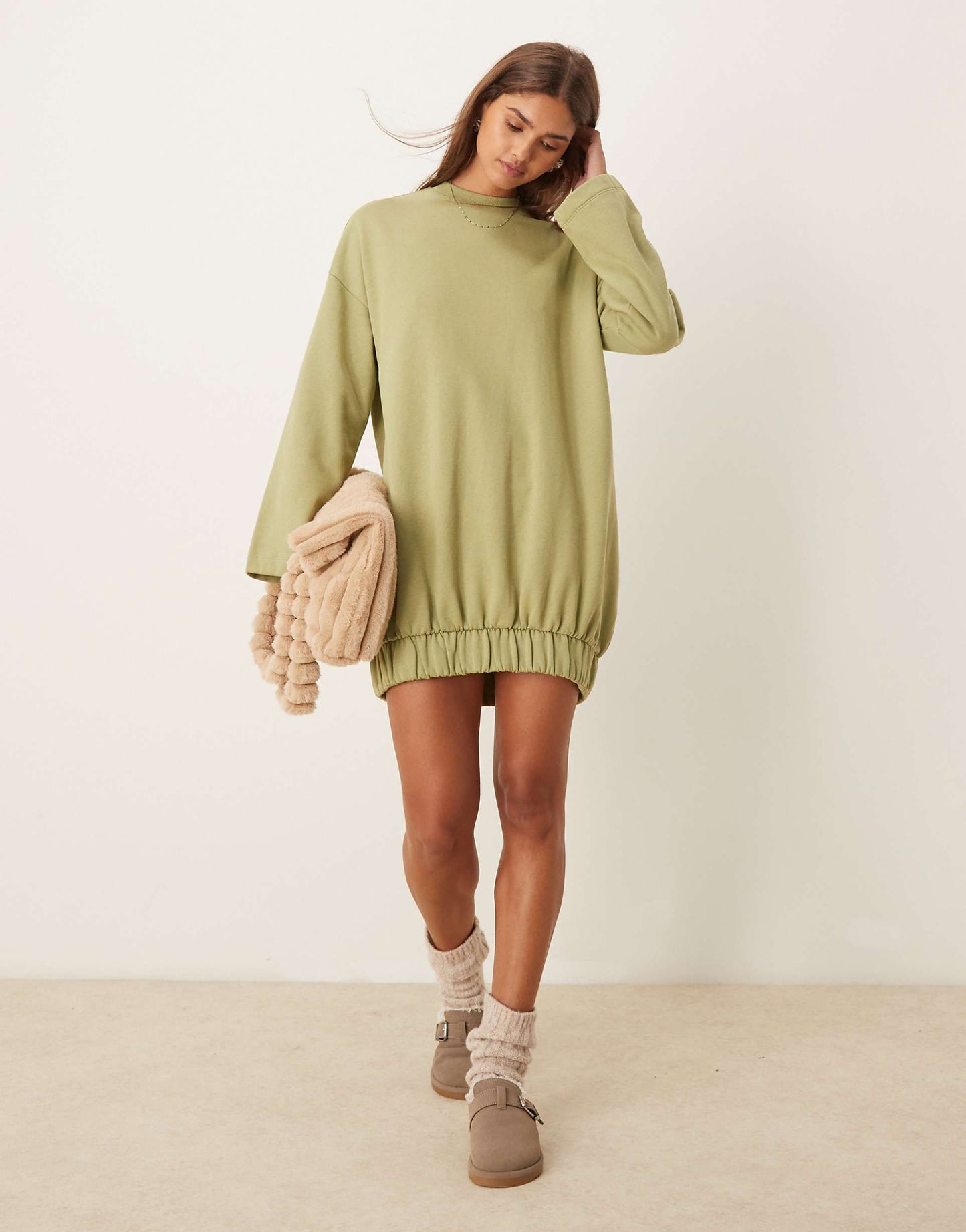 Cocoon Sleeve Mini Sweat Dress