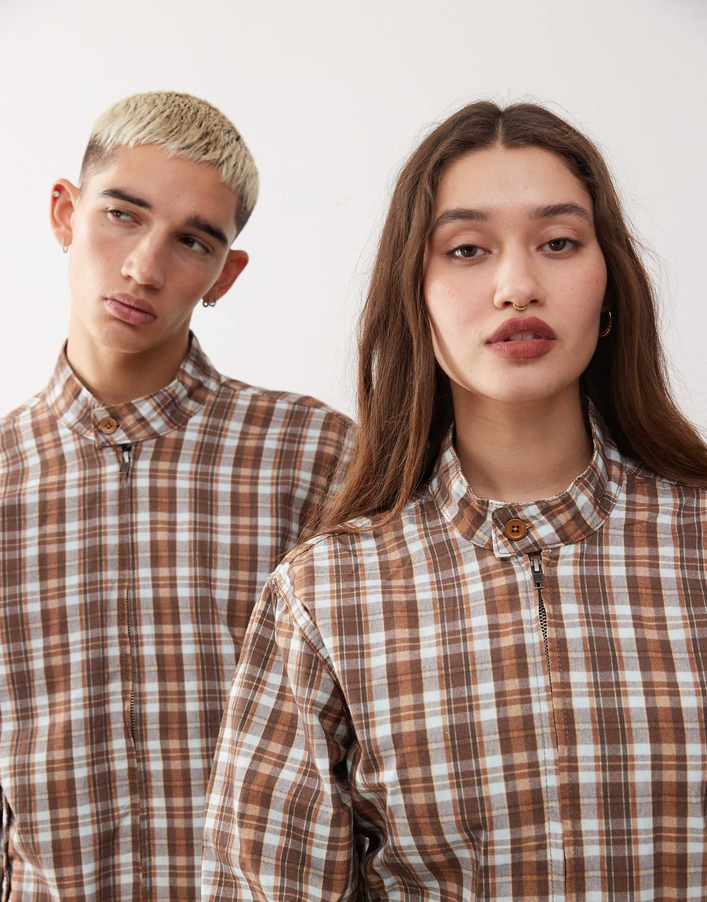 Unisex Check Print Jacket Co-Ord