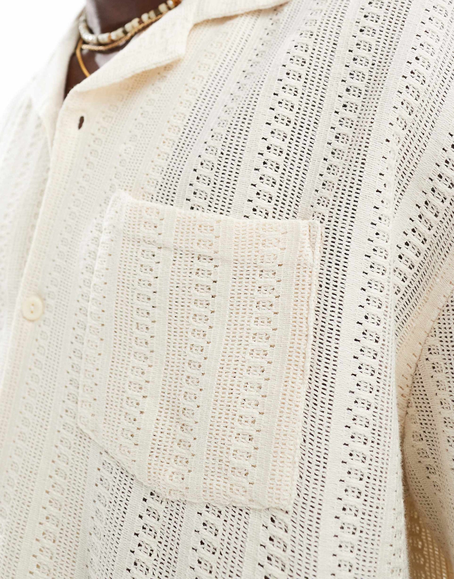 Open Knit Texture Shirt