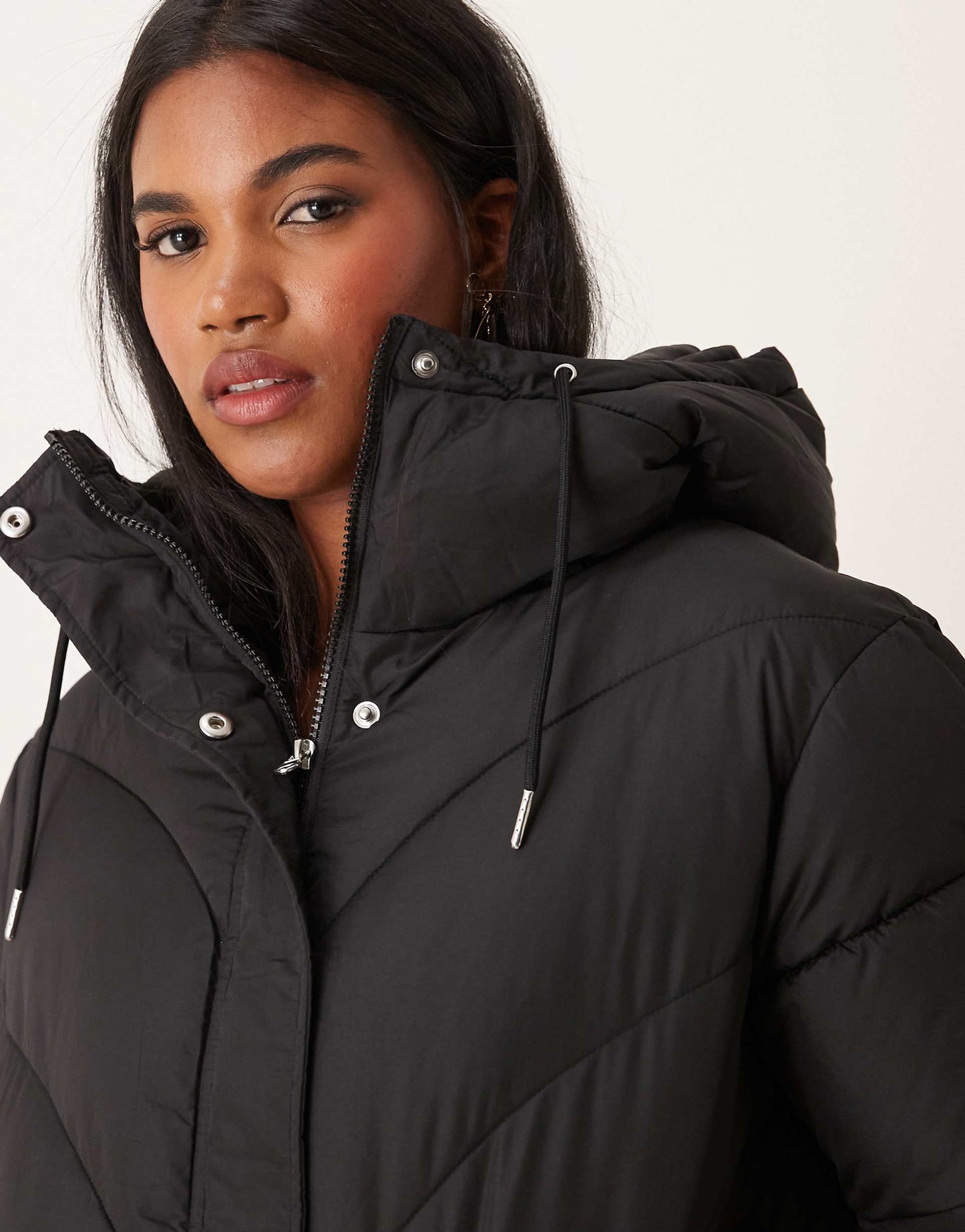 Short Padded Jacket With Hood