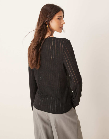 Long Sleeve Laddered Top