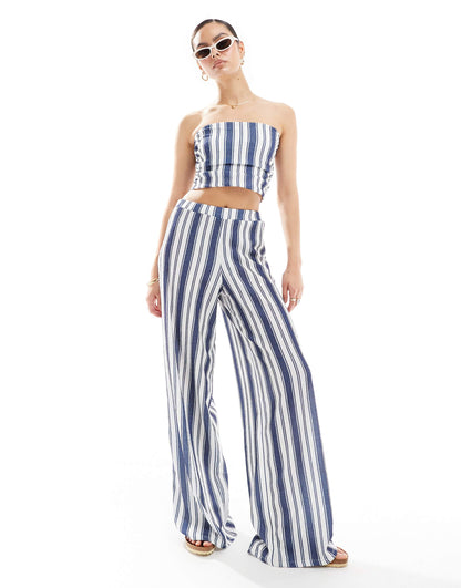 Co-Ord Textured Wide Leg Trousers