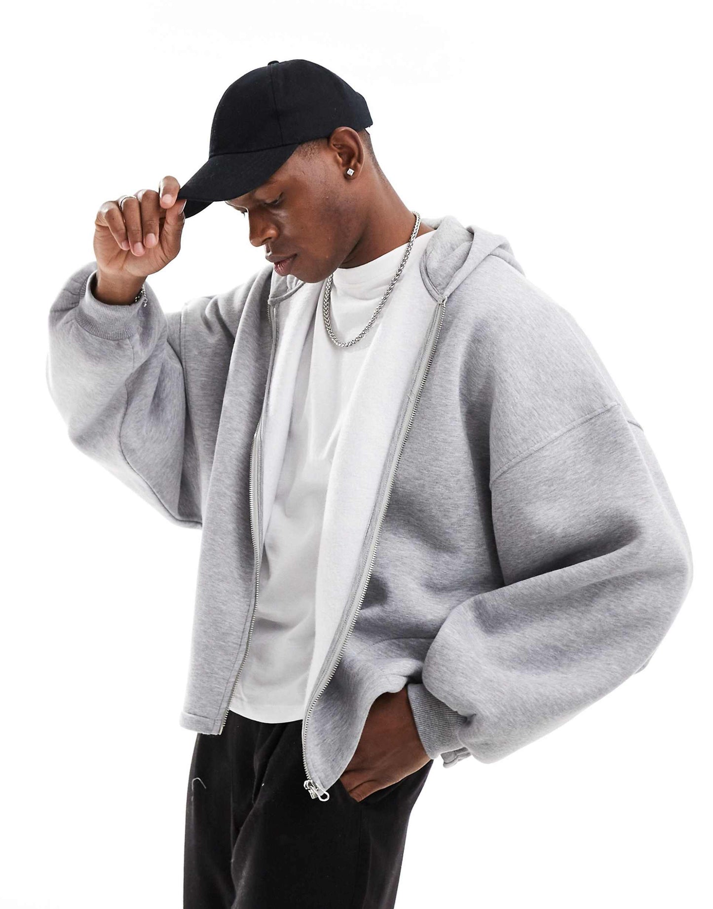 Extreme Oversized Zip Through Hoodie