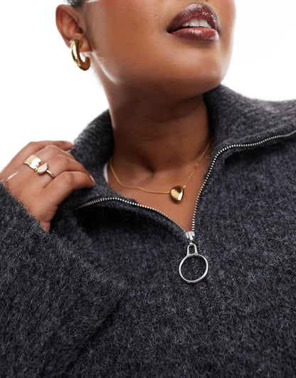 Curve Zip Neck Jumper