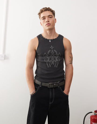 Black Studded Vest
