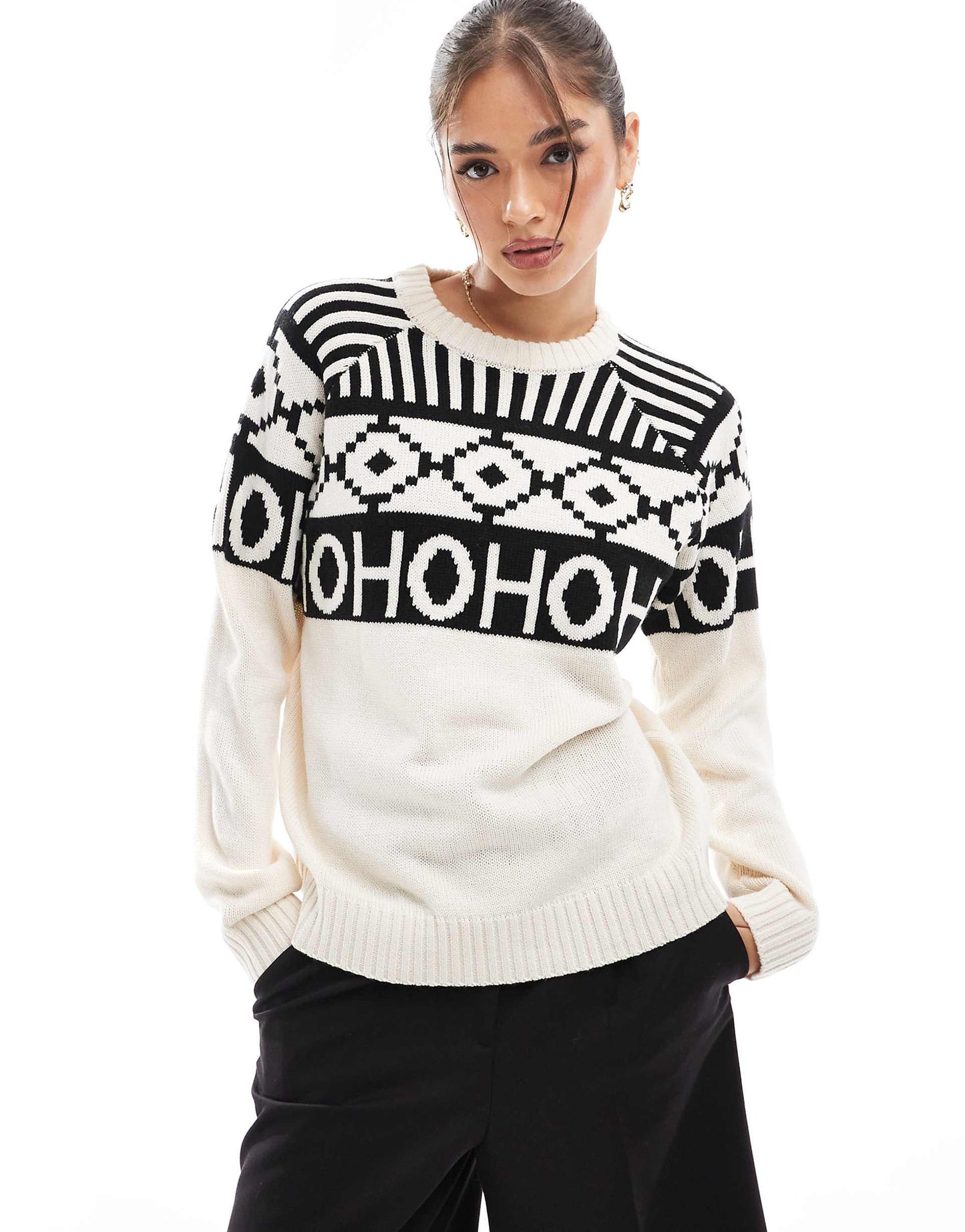 Christmas Jumper With Jacquard Detail