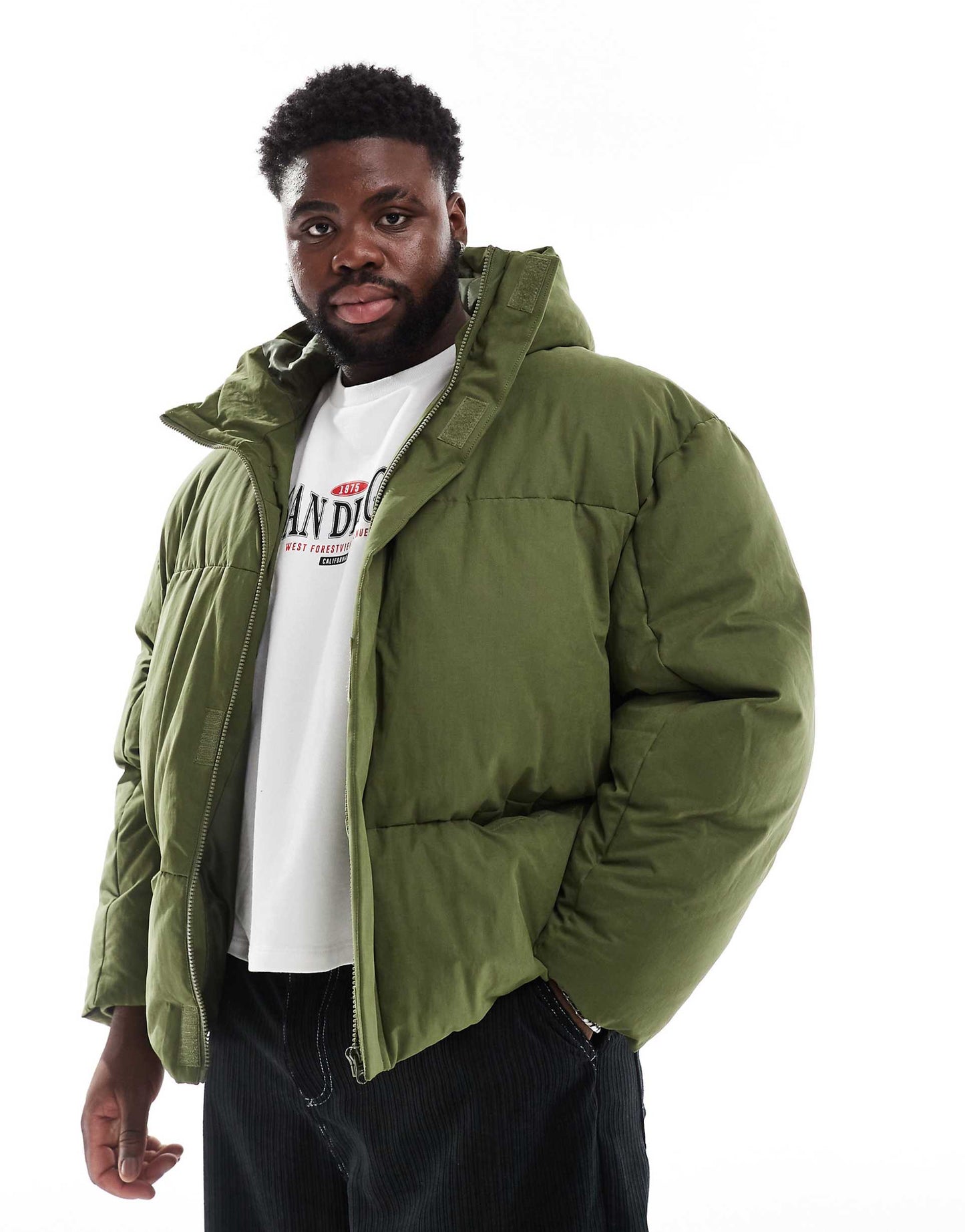 Oversized Puffer Jacket With Seam Detail