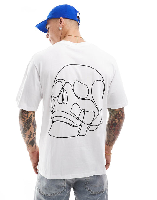 Oversized T-Shirt With Skull Back Print