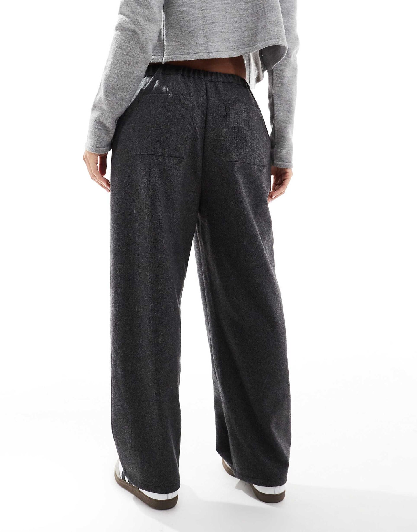 Tailored Wool Look Trousers