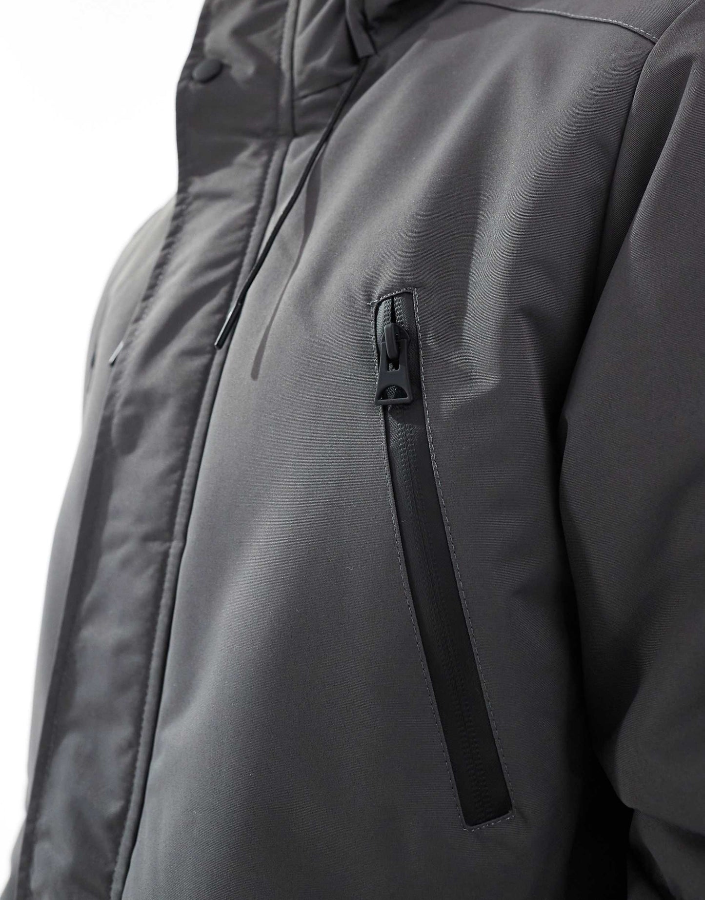 Parka Jacket With Hood And Concealed Zip