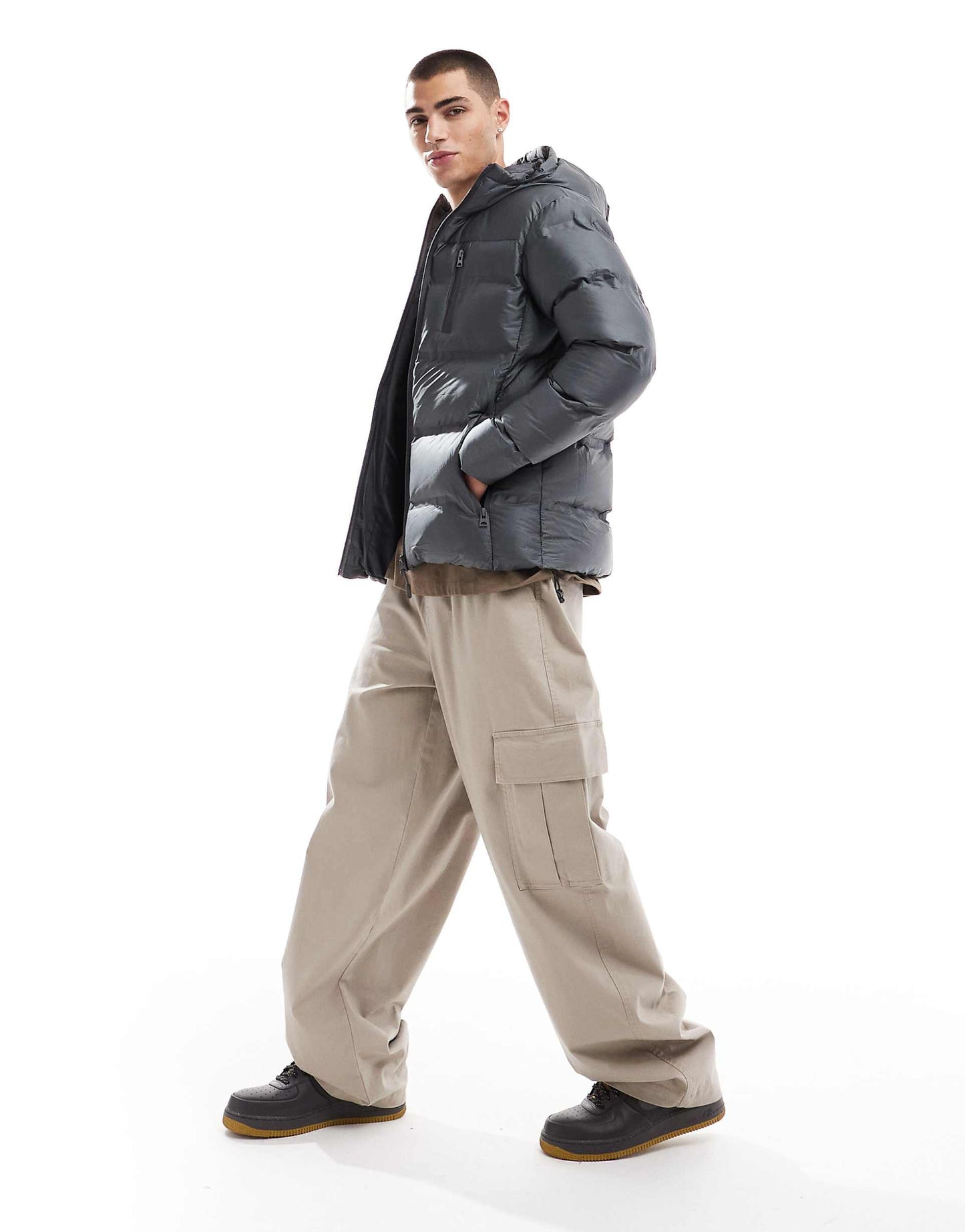Padded Puffer Jacket With Hood
