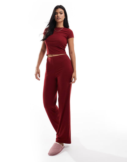 T-Shirt & Straight Leg Pants Lounge Set