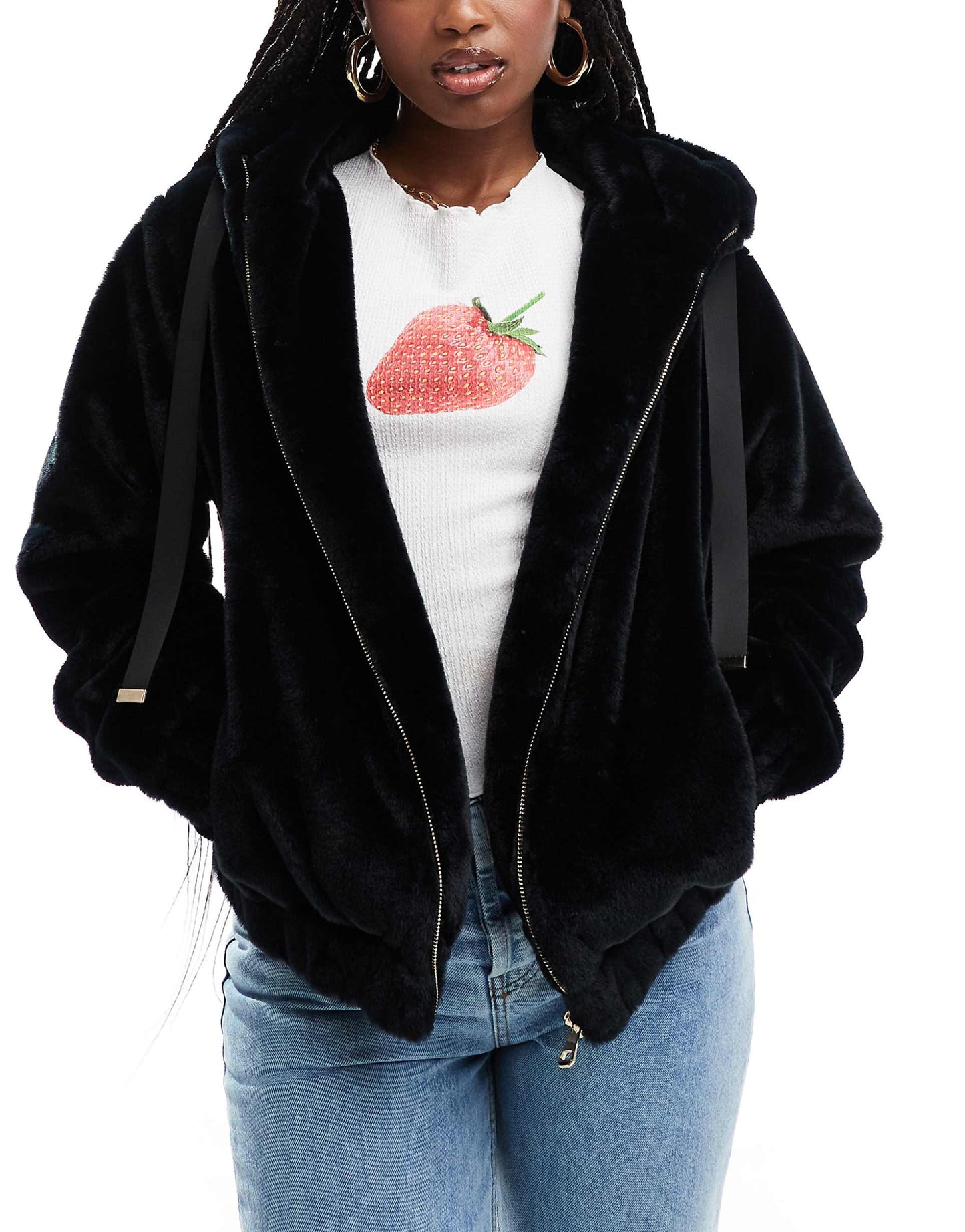 Faux Fur Hooded Jacket