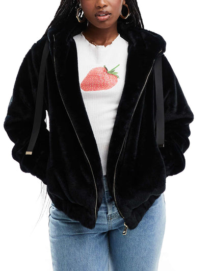Faux Fur Hooded Jacket