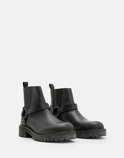 Hank Leather Biker Boots