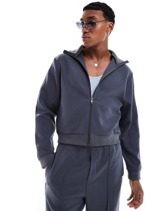 Ant Co-Ord Structured Zip Through Track Jacket