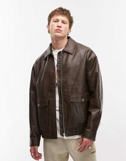 Faux Leather A2 Jacket