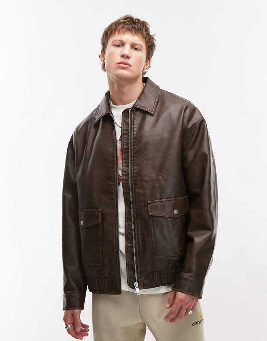 Faux Leather A2 Jacket