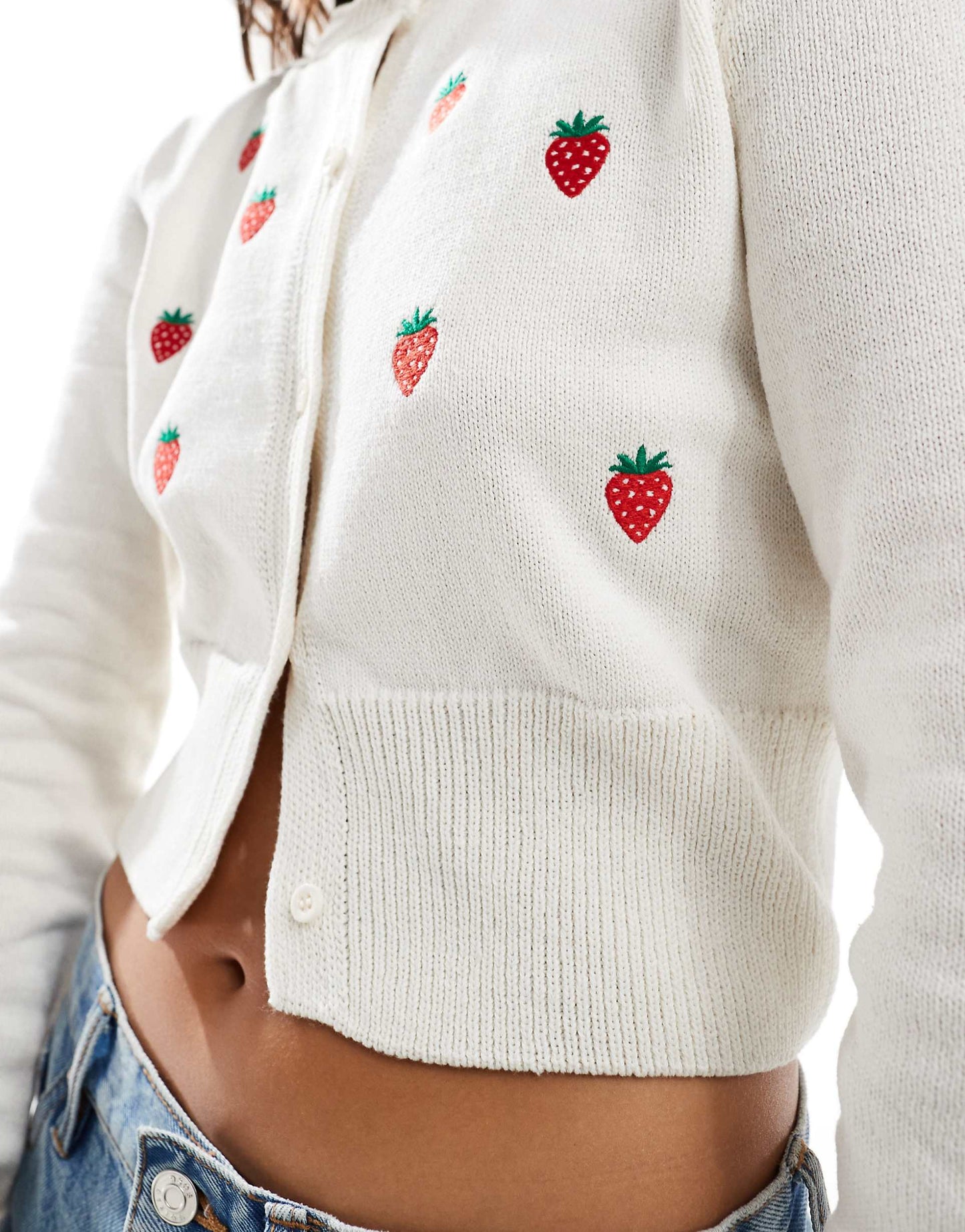 Embriodered Strawberry Cardigan