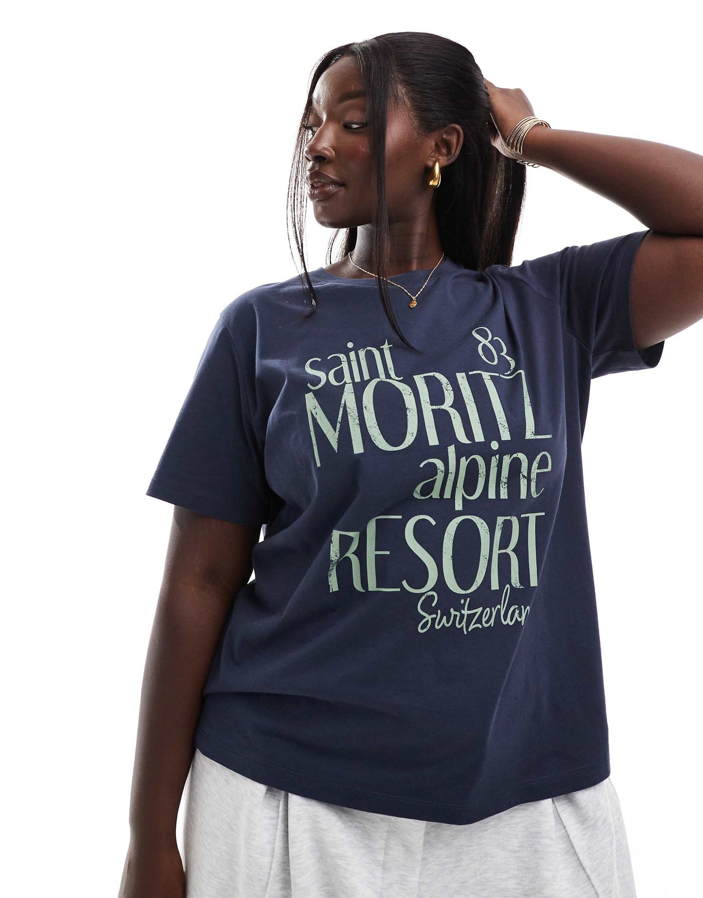 Curve Regular Fit T-Shirt With Saint Moritz Print