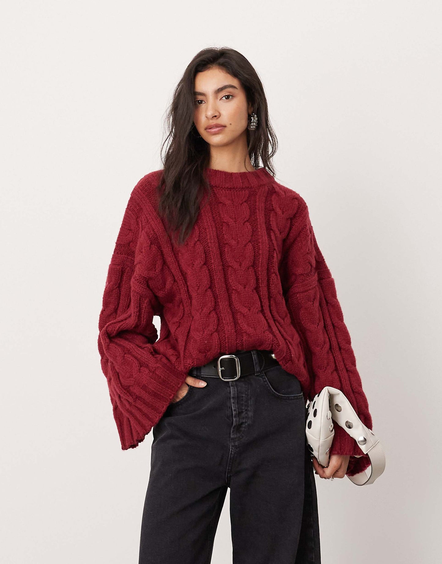 Chunky Cable Knitted Oversized Jumper