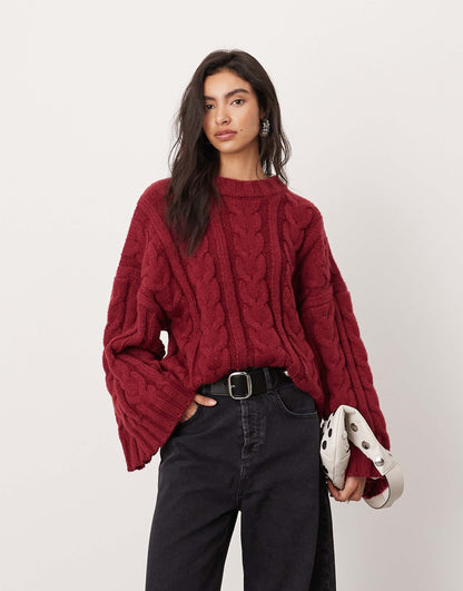 Chunky Cable Knitted Oversized Jumper
