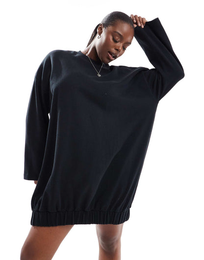 Curve Cocoon Sleeve Mini Sweat Dress