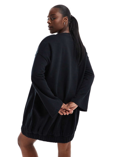 Curve Cocoon Sleeve Mini Sweat Dress