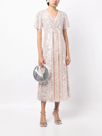Mila Sequin-Design Long Dress