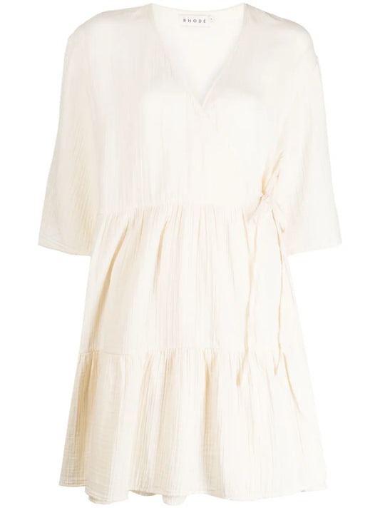 Magdalena Plissé Wraparound Minidress