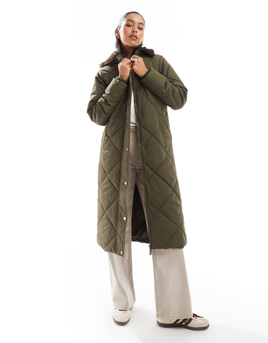 Quilted Longline Jacket