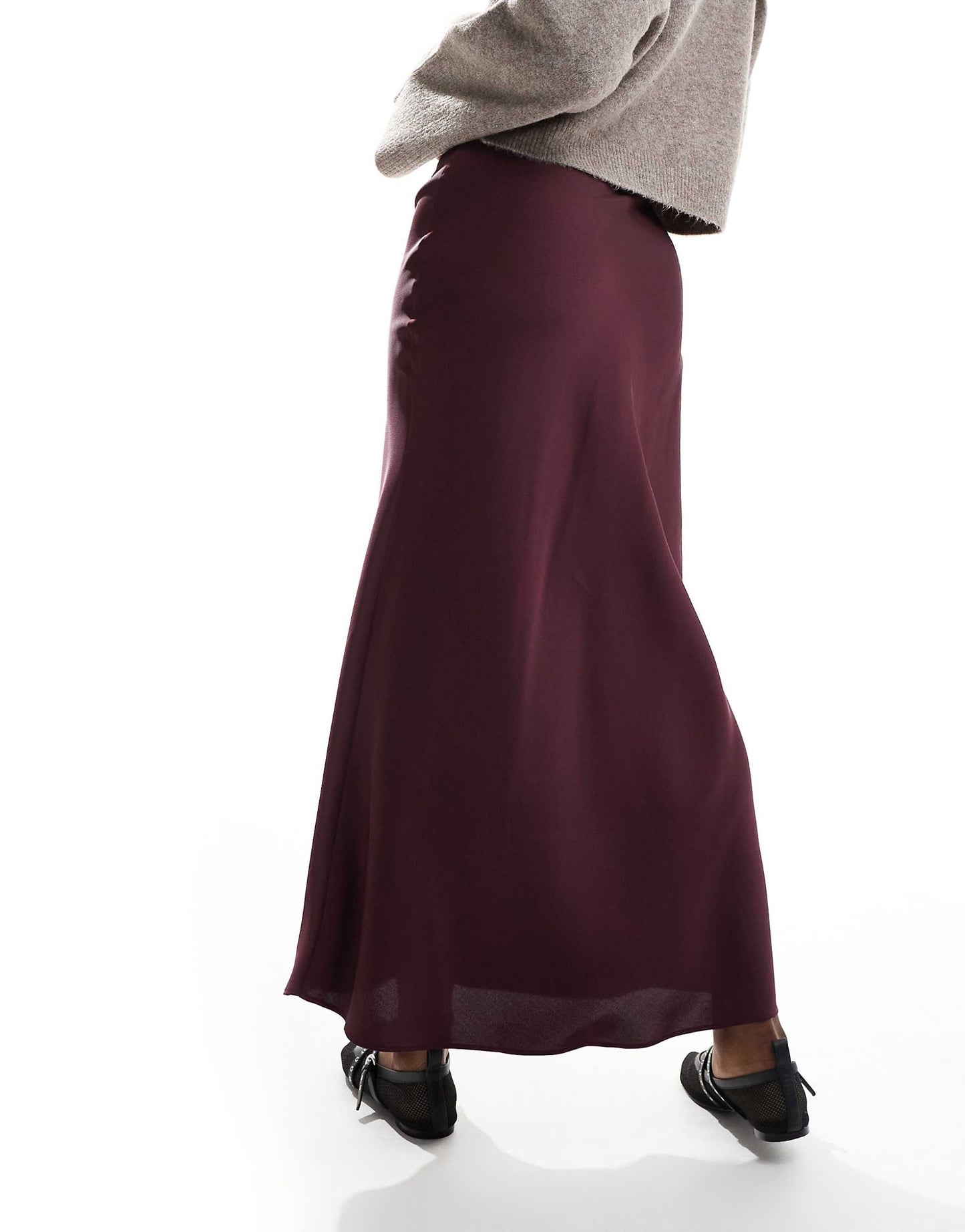 Satin Bias Maxi Skirt