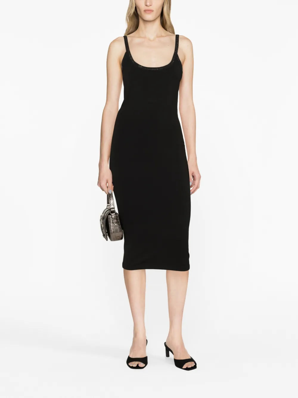 Crystal-Embellished Jersey Dress