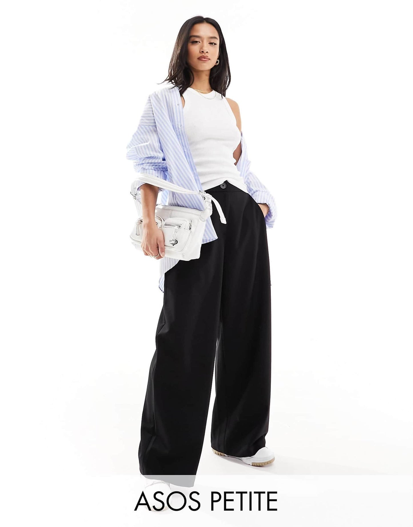 Petite Tailored Relaxed Straight Leg Trousers