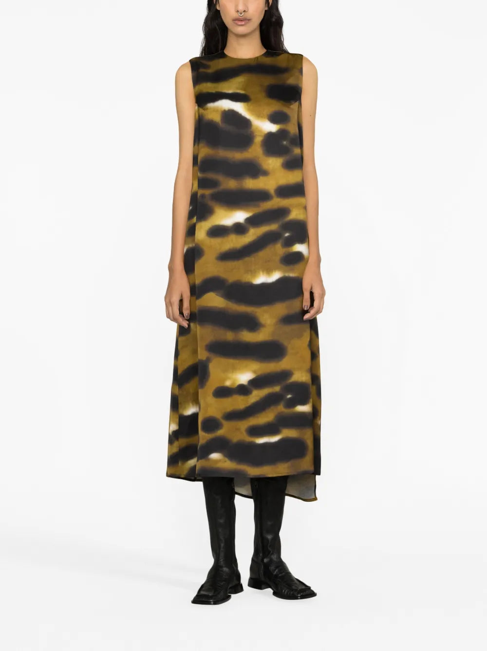 Dala Tiger-Print Midi Dress