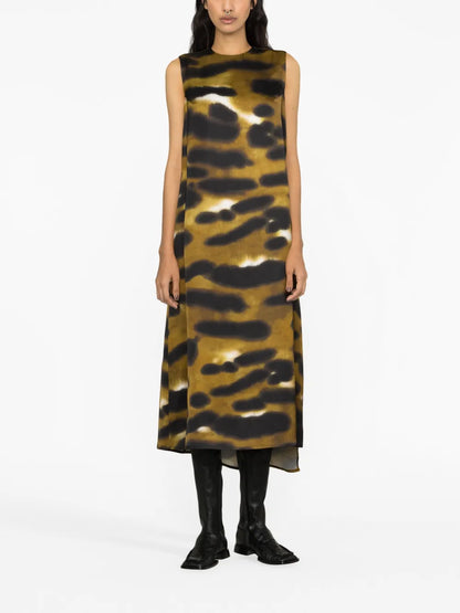 Dala Tiger-Print Midi Dress