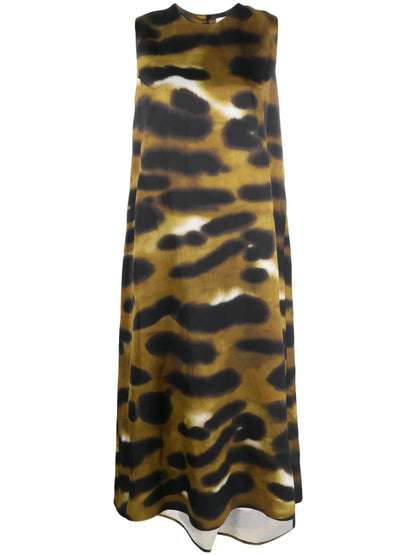 Dala Tiger-Print Midi Dress