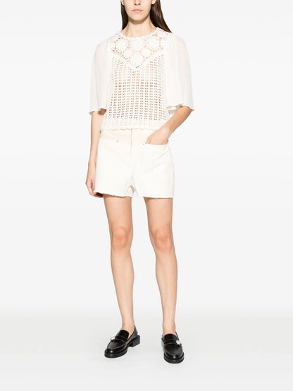 David Panelled Denim Shorts