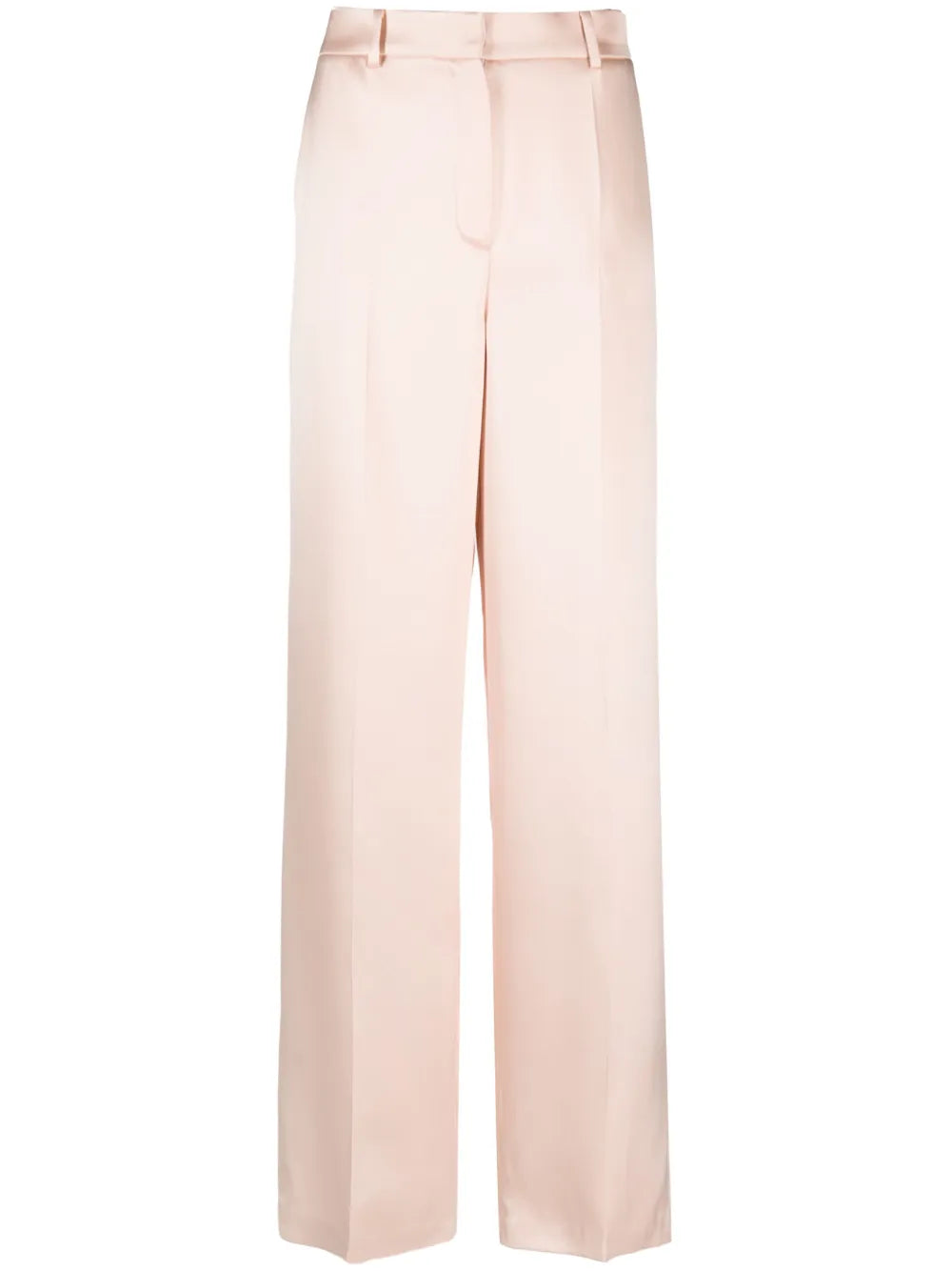 Wide-Leg Silk Trousers