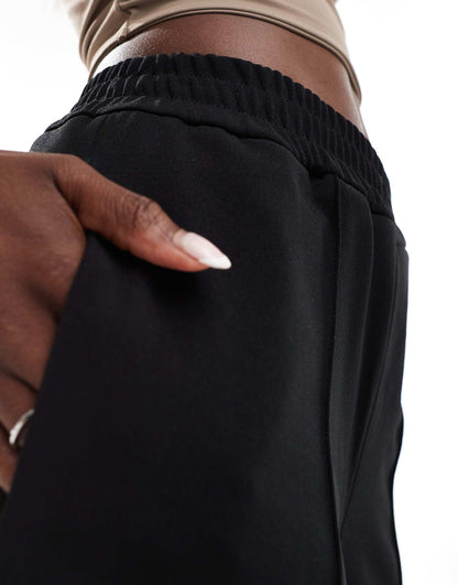 Pintuck Wide Leg Trousers