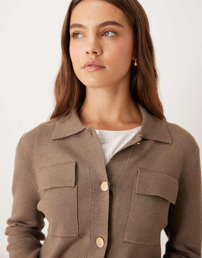 Premium Structured Knit Button Up Shirt Co-Ord