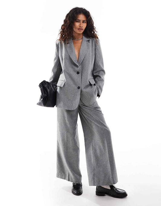 Corpcore Tailored Oversized Blazer And Long Leg Trouser Co-Ord