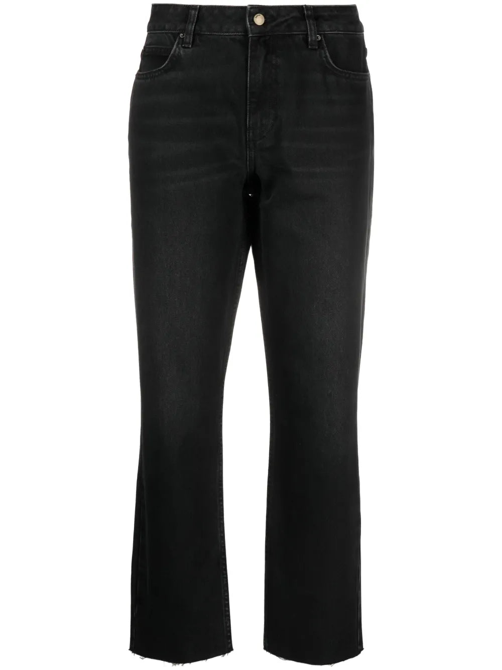 Logo-Patch Cropped Jeans