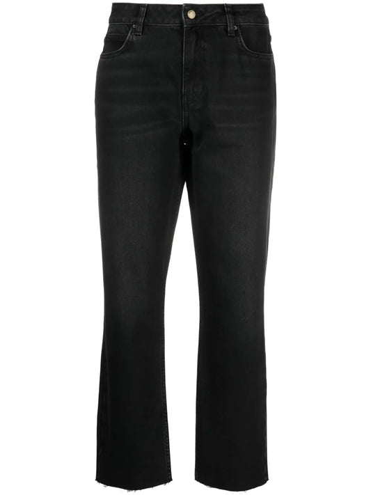 Logo-Patch Cropped Jeans