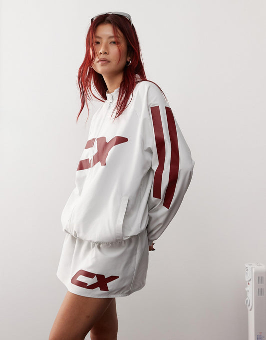 Sports Nylon Track Jacket With Print