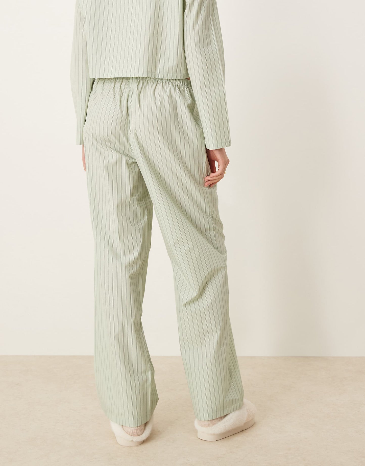 Oversized Long Sleeve Revere And Trouser Pyjama Set