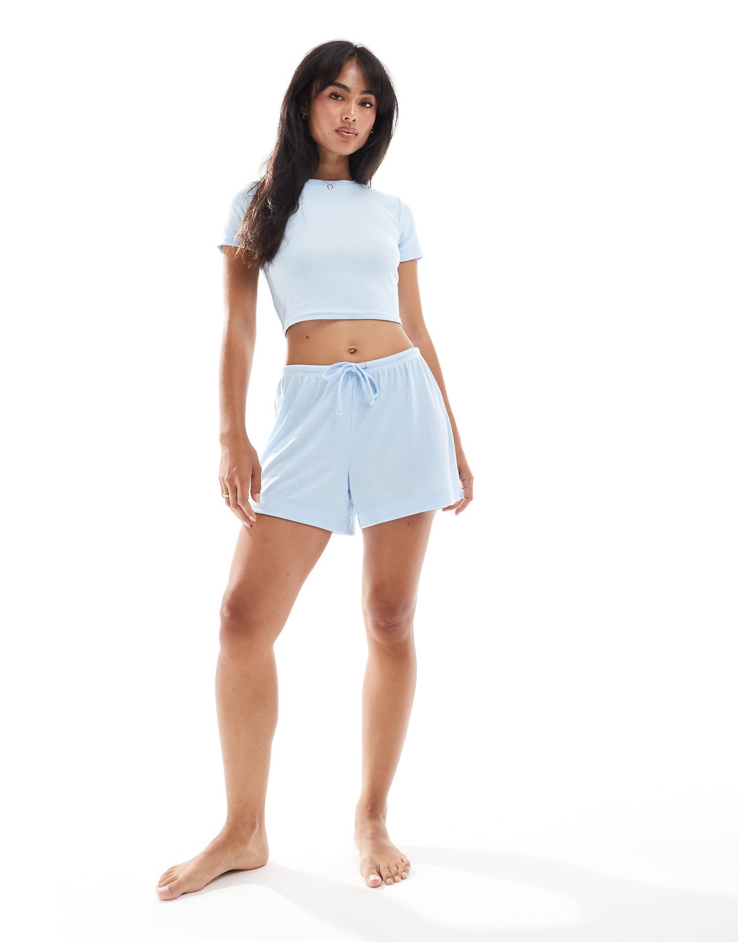 Pointelle Short Sleeve And Short Pyjama Set