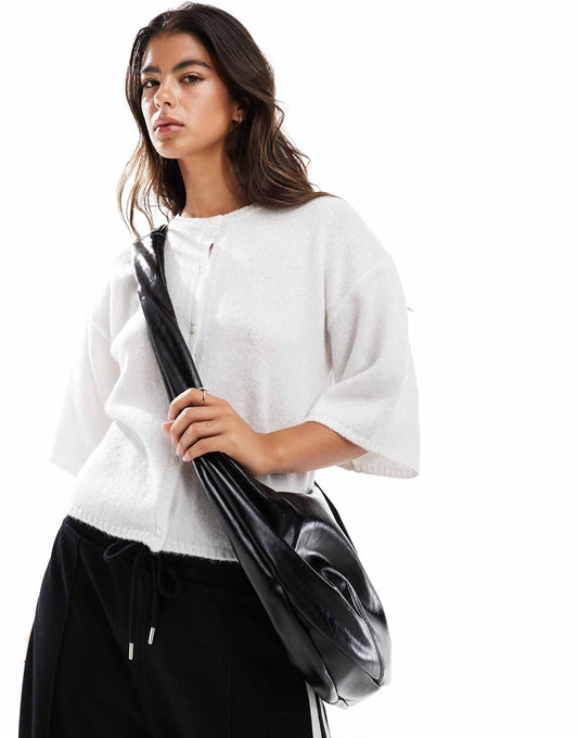 Fluffy Knit Oversized Waistcoat