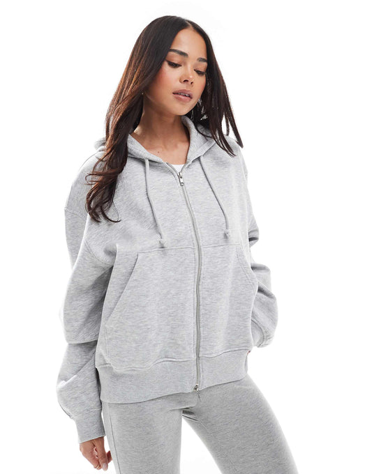 Essence Boxy Zip Thru Hoodie