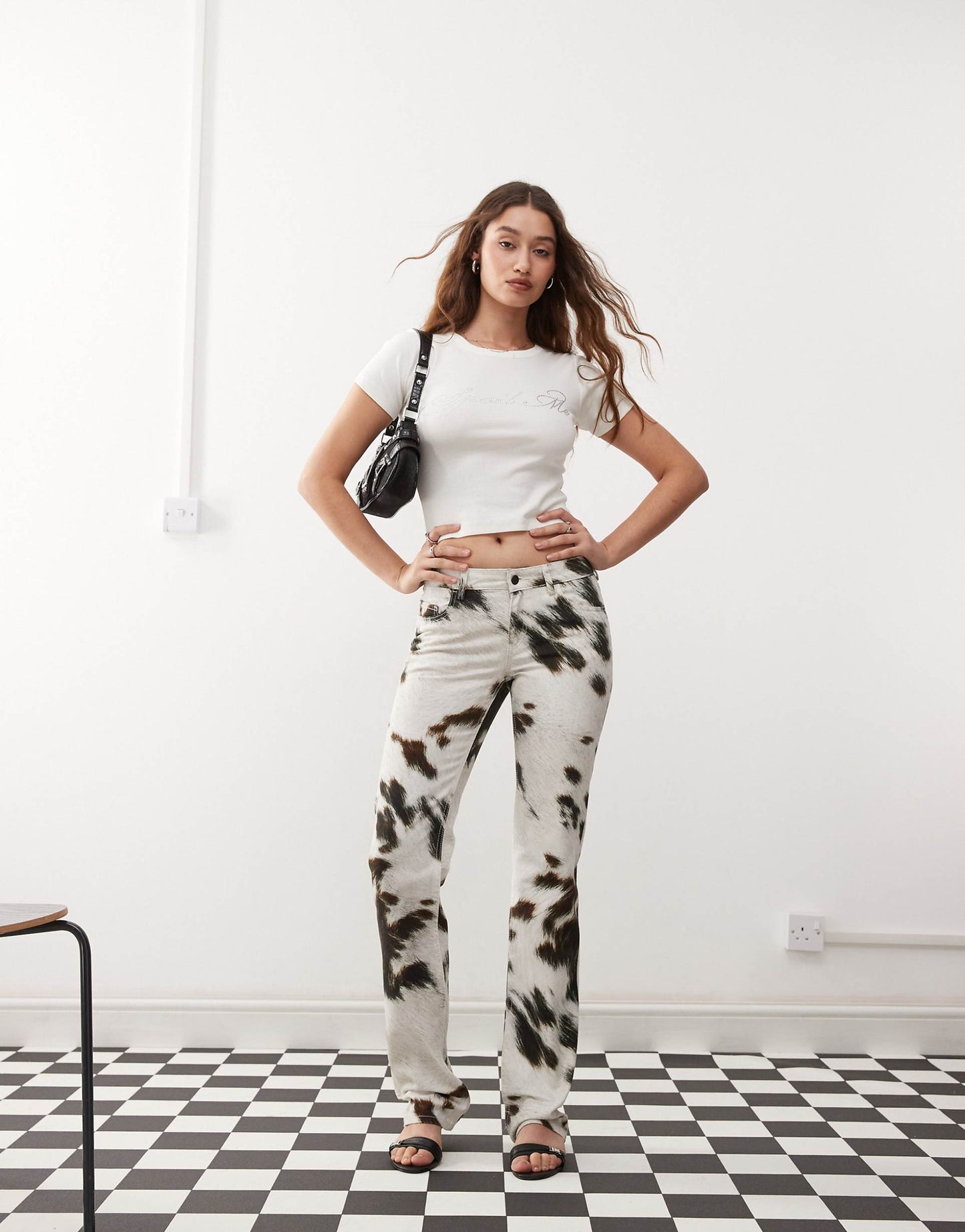 Low Waist Straight Leg Trousers